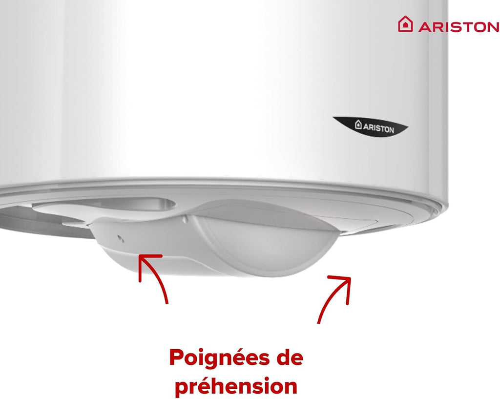 Ariston INITIO 200 L - Chauffe-eau Électrique Vertical Mural 200L - Ø560mm - Résistance Blindée Thermoplongée - NF Performance 2** - Conçu pour être installé en France