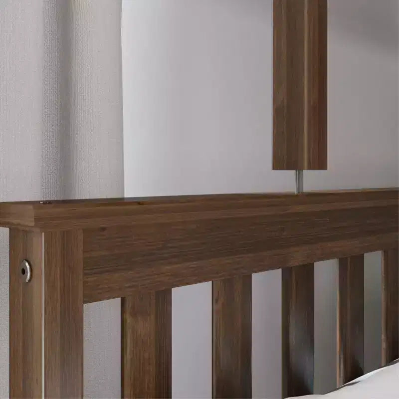 Max & Lily Solid Wood Bunk Bed, Twin over Full with Storage Trundle and Ladder for Kids