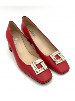 Escarpin Stocks Permanents Nila / Rouge