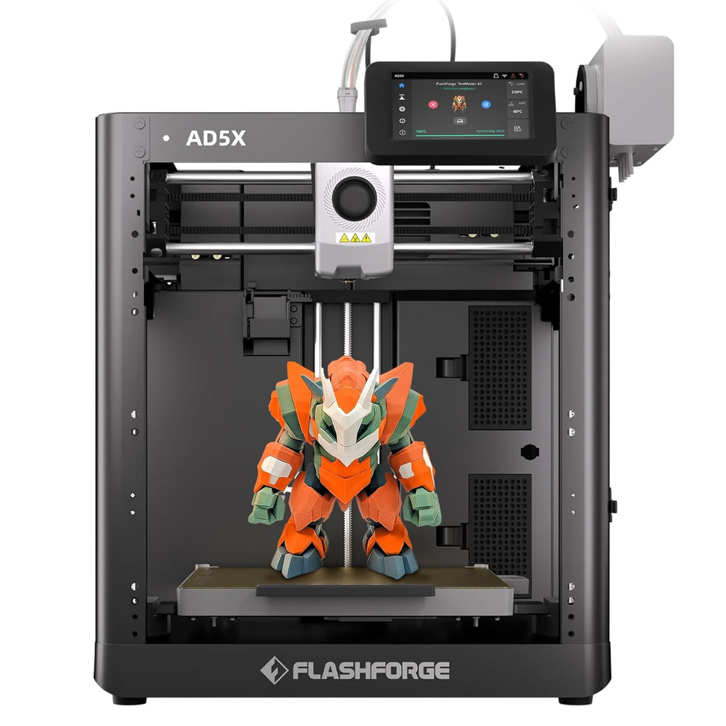 Imprimante 3D Flashforge Adventurer 5X avec Impression Multicolore, Personnalisation avec IFS, Imprimante 3D AD5X Multi-matériaux/Nivellement Entièrement Automatique, Vitesse Maximale : 600 mm/s