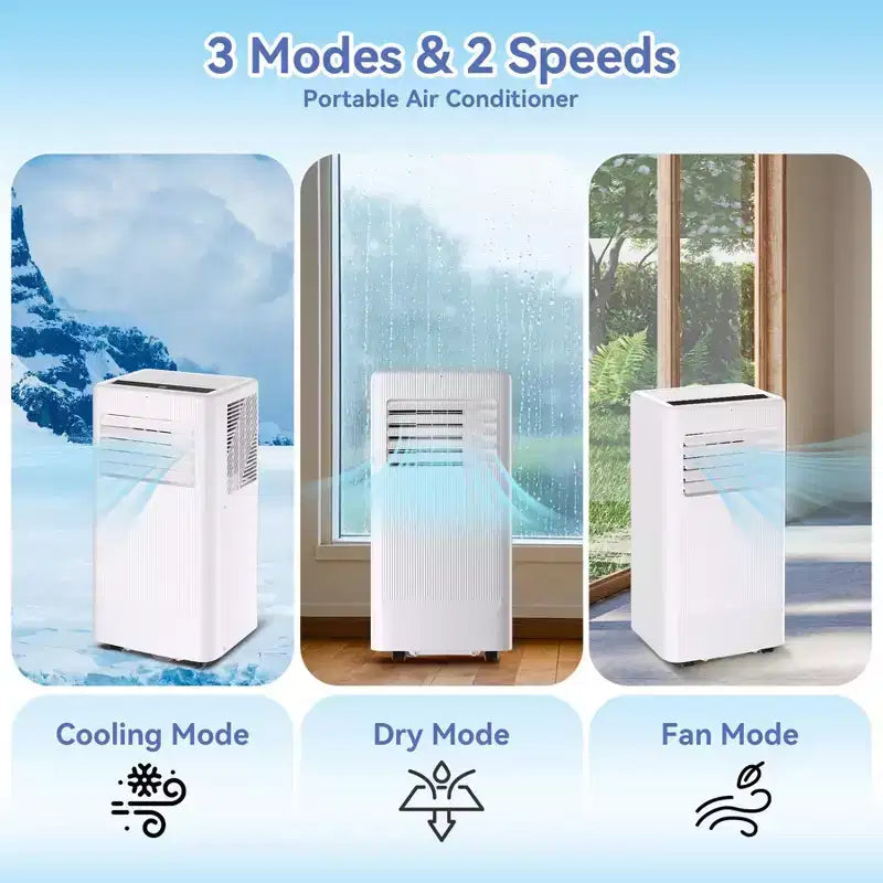 Portable Air Conditioners, Flarhetoric 10000 BTU Cooling/Fan/Dry 3 IN 1 Portable Ac unit for Room 560 SQ.FT, Units for Low Noise rooms