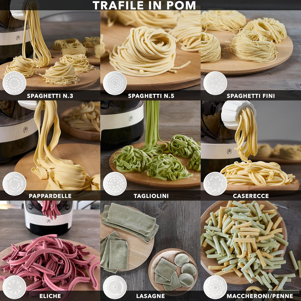 PASTAIO Machine à pâtes automatique avec 12 matrices et balance intégrée