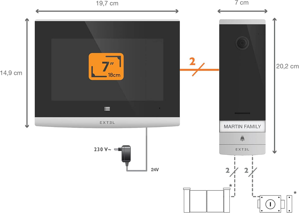 EXTEL Visiophone filaire connecté Extel Connect 2