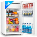 FOHERE Petit Frigo avec Congélateur de 91L, Réfrigérateur à une porte, Bac à Légumes, Thermostat Réglable, Silencieux, Petit Frigo de Bureau, Porte Réversible, Dortoir, Chambre, Blanc