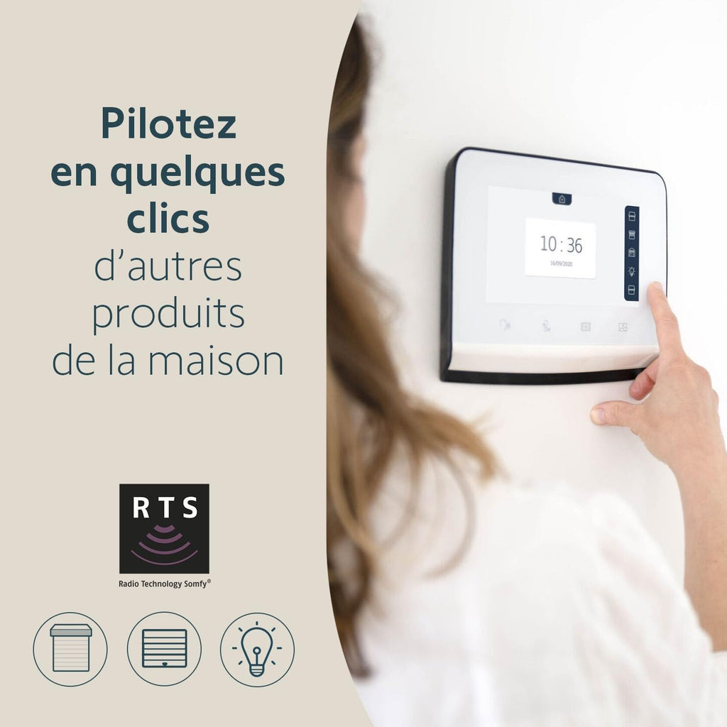 somfy 1871229 – Visiophone V350 Connect | Interphone connecté | Ecran 7 pouces | Vision nocturne | Gestion des visites à distance via l’app Protect | Contrôle jusqu’à 5 équipements motorisés RTS