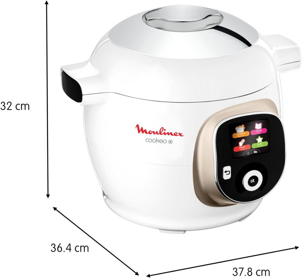 Moulinex Cookeo Multicuiseur intelligent,Capacité 6 L,Haute pression,Ecran intuitif,Guide de cuisson pas à pas+Moulinex Extra Crisp Couvercle Cookeo,Recettes croustillantes,4 programmes automatiques