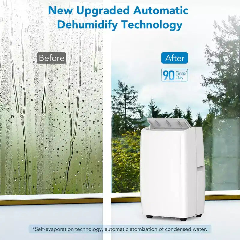 10000 BTU Portable Air Conditioner, Home AC/Air Conditioner with Remote Control for Room up to 450 Sq.Ft, 3-in-1 Functions/24 Hrs Timer/Caster Wheels