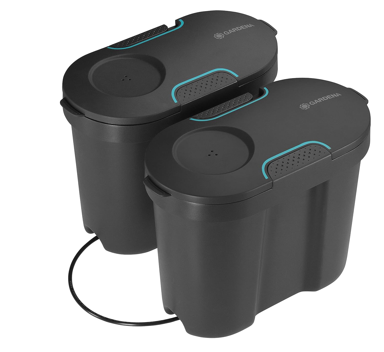 Gardena Aquabloom Solution d'arrosage Automatique Solaire avec réserve d'eau: jusqu'à 20 Plantes pour terrasse ou Balcon, arrosage Goutte à Goutte, 14 programmes d'arrosage (13301-20)