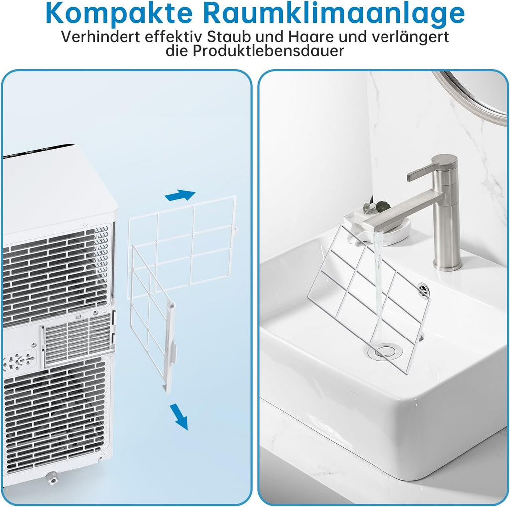 Climatiseur Mobile 7000 BTU, Mobile Klimageräte Avec Tuyau d’évacuation, Climatiseur Mobile Silencieux