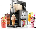 Machine à granita – 2,5 L slushie pour la maison, avec écran LED, 6 programmes préréglés pour crème glacée, margaritas, frappés, milkshakes, nettoyage automatique, sans glace (Black)