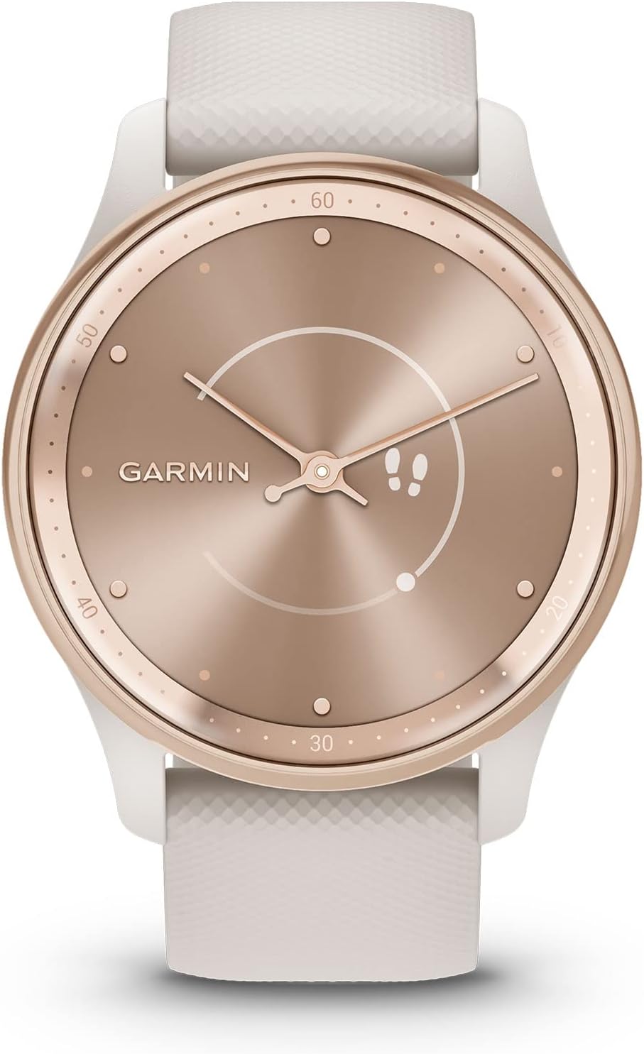 Garmin vívomove Trend - Montre connectée Hybride - Pêche Or avec Bracelet Ivoire