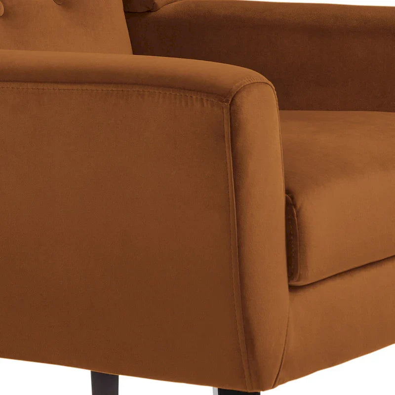 Set of 2 Velvet Living Room Accent Chair Upholstered Armchair