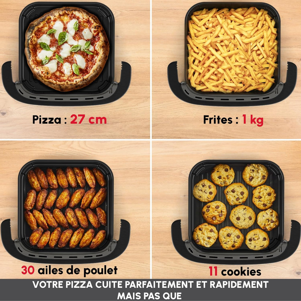 Moulinex Easy Fry XL Surface & Pizza 4L, Air fryer, Très grande surface de cuisson, Compact, Fenêtre de visualisation, Noir, AL4018F0