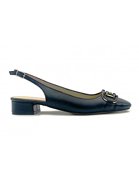 Escarpin Stocks Permanents Valia / Noir - Vernis Noir