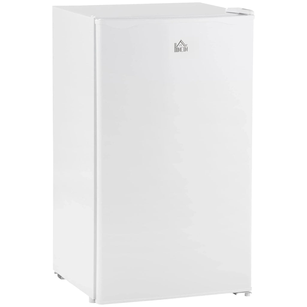 HOMCOM 3.2 Cu.Ft Mini Fridge with Freezer, Single Door Compact Refrigerator with Adjustable Thermostat for Bedroom