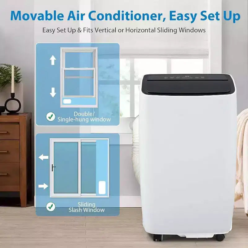 12,000 BTU Portable Air Conditioner for 550 Sq Ft 3-In-1 AC Unit with Cooling/Dehumidifier/Fan Modes