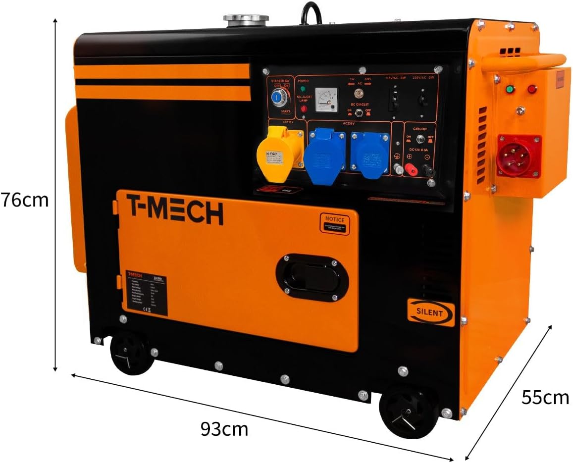 Générateur diesel silencieux monophasé 6 kVA 230 V avec ATS intégré