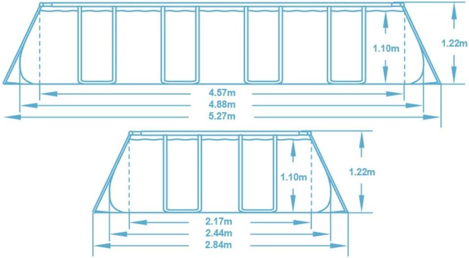 Bestway - Piscine Hors Sol Steel Pro Max, Filtre à Cartouche, bâche, échelle - 488 cm x 244 cm x 122 cm - Gris foncé