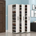 Armoire à Chaussures Coulissante Anti-Poussière de Grande Capacité, Tiroir Latéral à Roues,