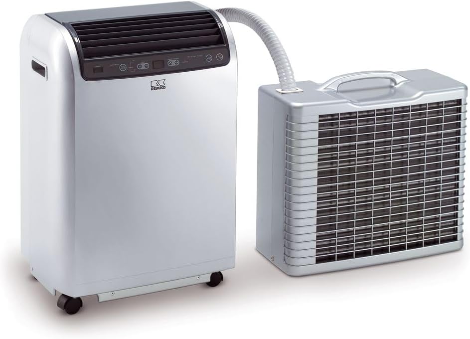 REMKO RKL 495 DC Climatiseur intérieur local argent (version split, climatiseur pour environ 120 m³, capacité de refroidissement 4,3 KW, télécommande incluse) 1616496