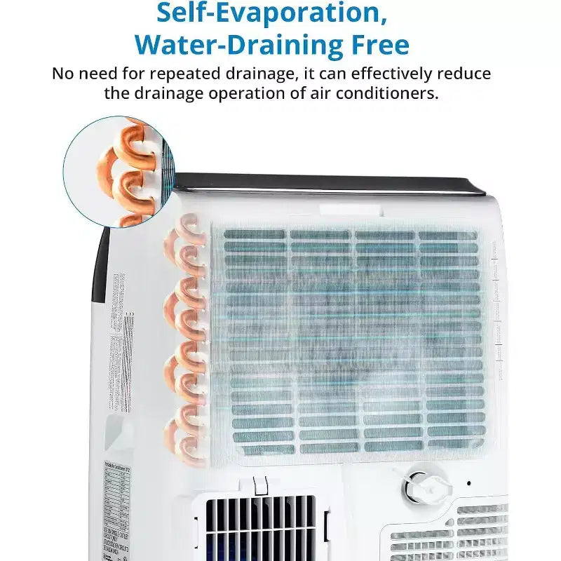 14000 BTU Portable Air Conditioner 3-In-1 AC Unit for Rooms Up to 750 Sq Ft with Dehumidifier