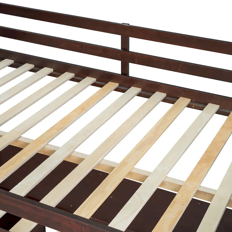 Full Pine Loft Bed with Desk and Storage