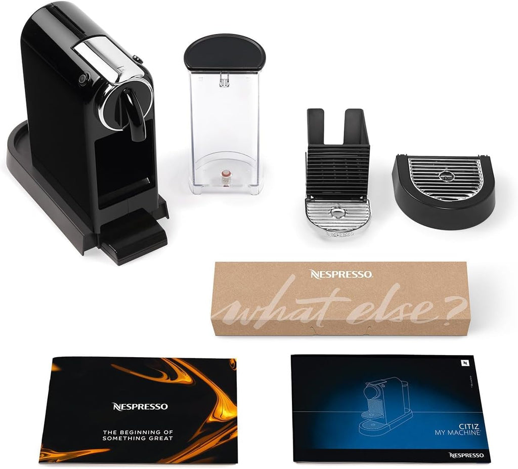 De'Longhi Nespresso CitiZ EN167.B, Machine à Café en Capsules, Machine à Café pour une Tasse, Design Compact, Pression 19 Bar, 2 Tailles de Tasses, Ensemble de Bienvenue Inclus, Noir
