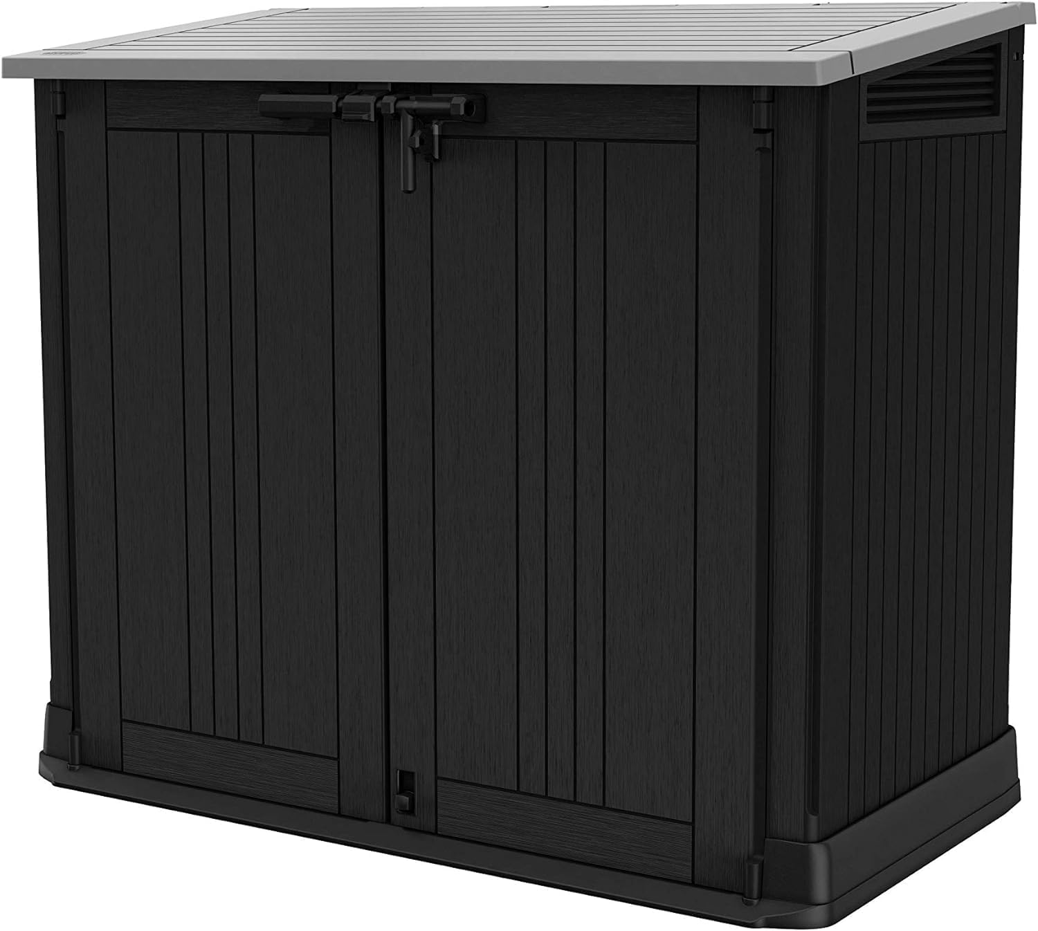 KETER Abri Horizontal Range Poubelle SIO Nova - 880 litres - Noir