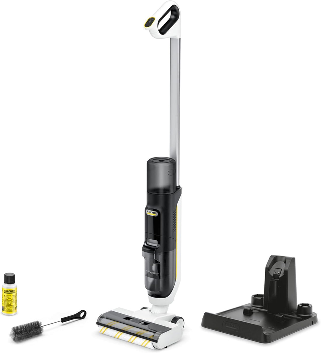 Kärcher Aspirateur-Laveur sans Fil FCV 3, avec 3 Modes de Nettoyage, autonomie de la Batterie : Environ 30 Min, Surface de Nettoyage par Charge de la Batterie : Environ 130 m²