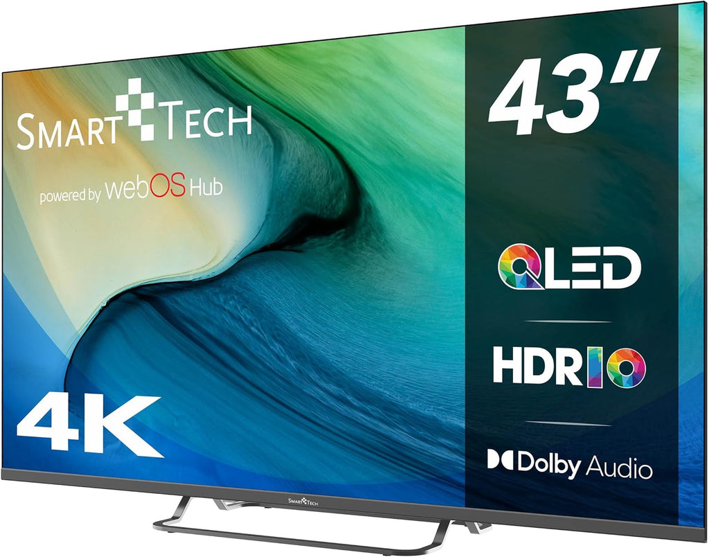 Smart Tech TV QLED 4K UHD 43' (109 cm) 43QW02V Web OS TV- 4xHDMI - 2xUSB - Dolby Vision - Dolby Atmos