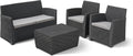Mia Ensemble Table de Rangement en Graphite