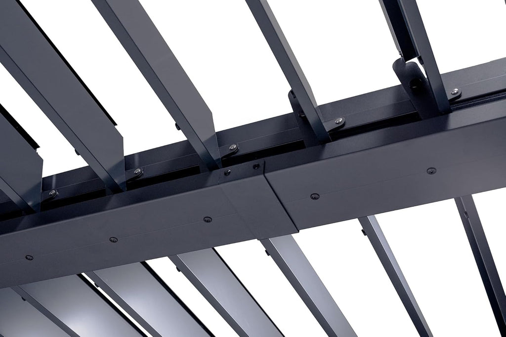 CAZEBOO Pergola Bioclimatique Autoportante Piana 3x2,5 m - 7,5 m² – Pergola Aluminium Gris avec Lames Orientables en Acier – Abri Terrasse et Jardin