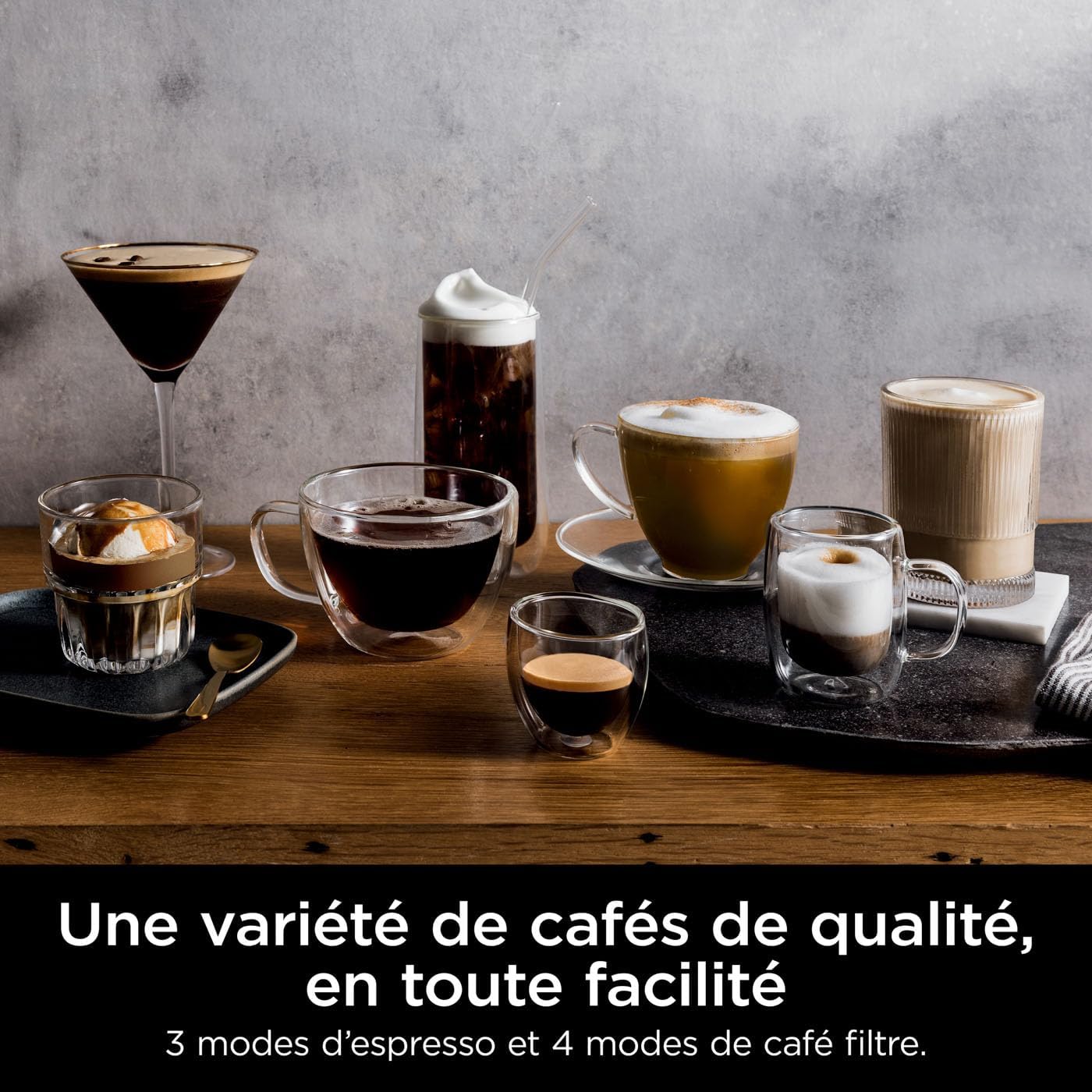 NINJA Machine à café Luxe Essential 2-en-1, Latte, Cappuccino et Espresso avec broyeur à grains et mousseur à lait intégrés, facile à utiliser, 2 préréglages mousse, argent, ES501EU