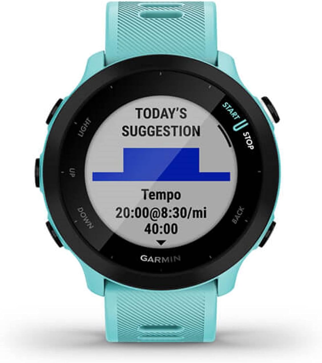 Garmin Forerunner 55 Montre de Course GPS avec entraînements Quotidiens suggérés, jusqu'à 2 semaines d'autonomie, Aqua