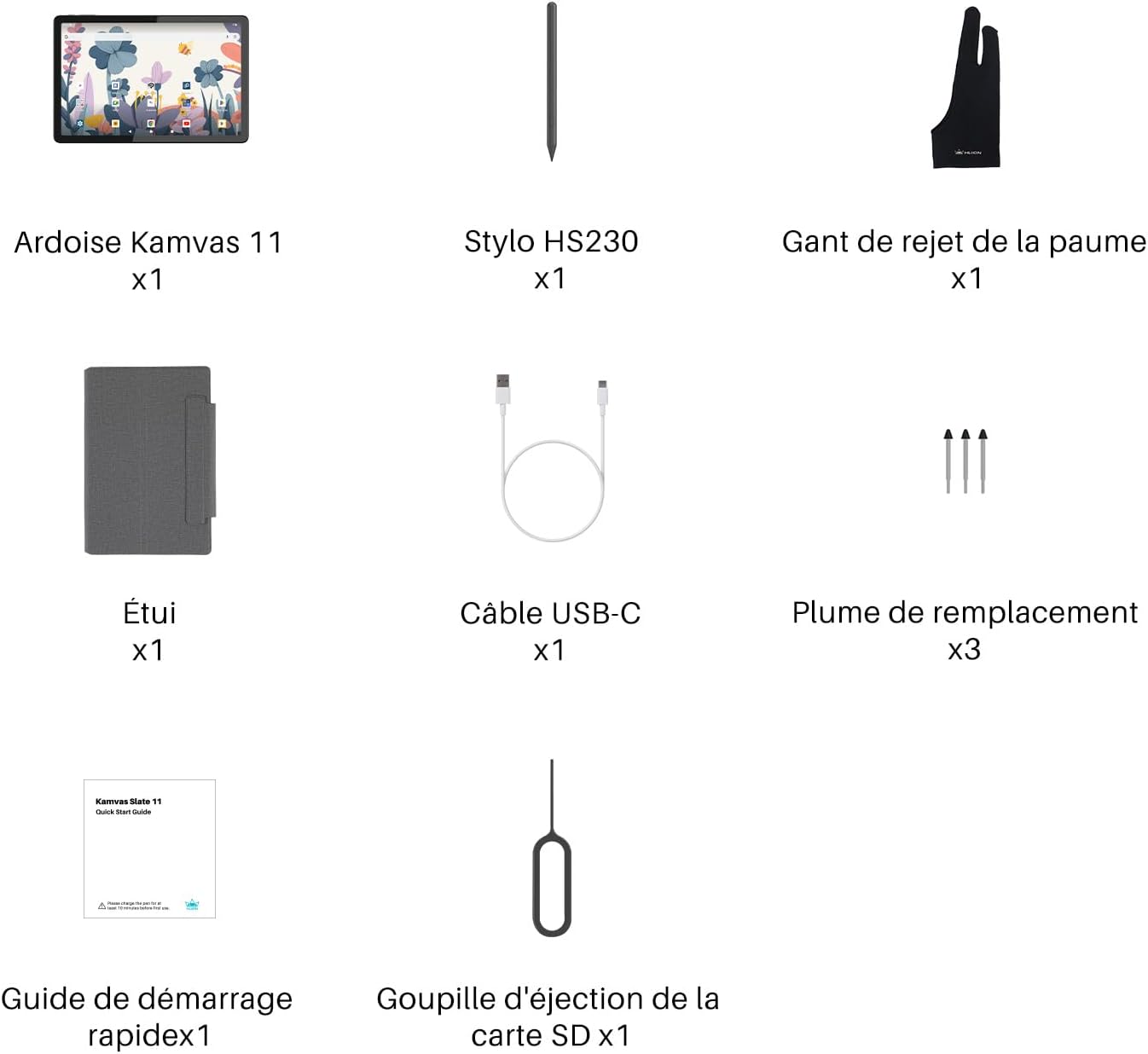HUION Kamvas Slate 11 Tablette Graphique avec Écran Autonome sans PC, Stylet H-Pencil, Android 14, 8Go+128Go, WiFi, avec Batterie 8000mAh, Tablette de Dessin Portable 10.95'' Rafraîchissement 90Hz