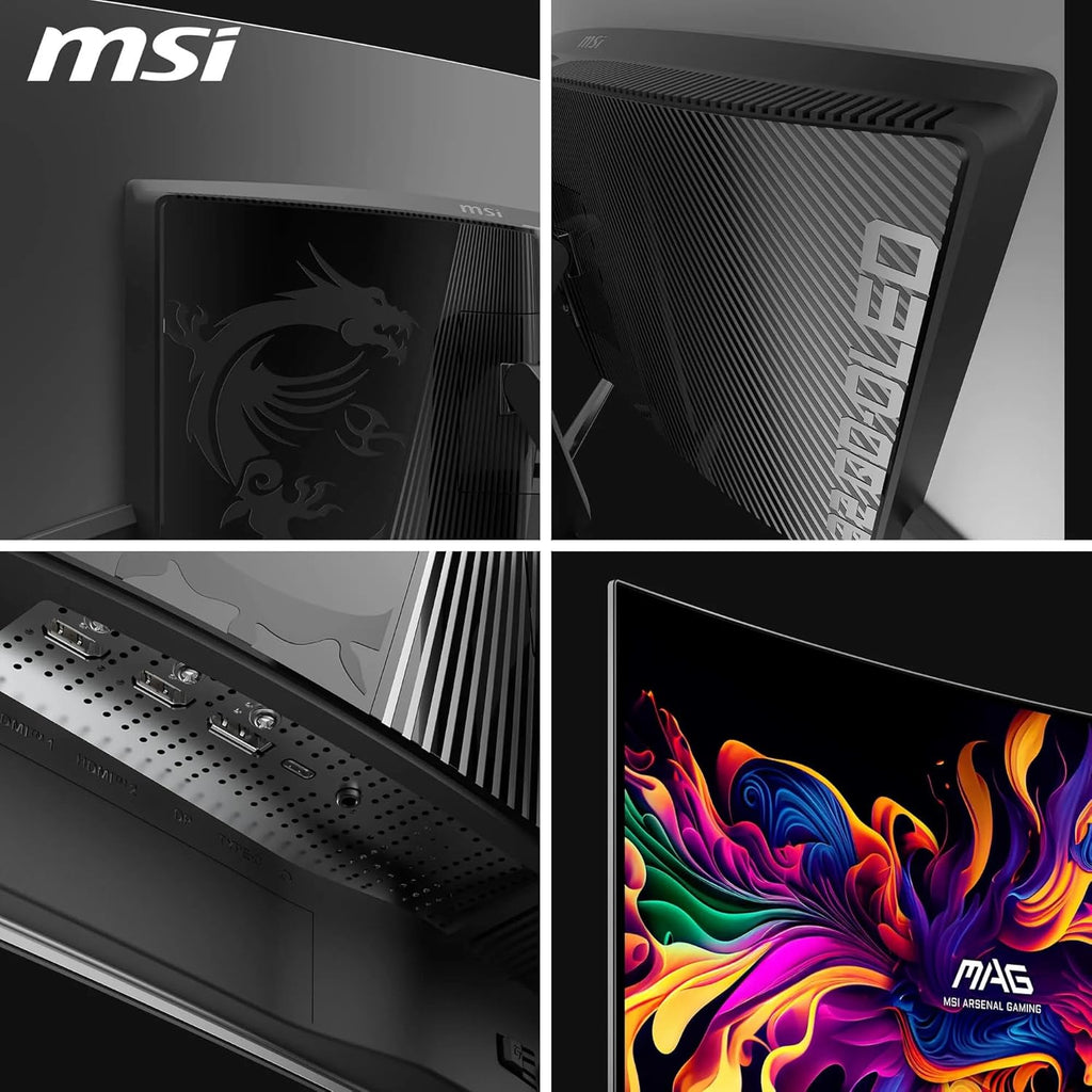 MSI MAG 321CUP QD-OLED Ecran Gaming incurvé 32'' 4K UHD - 1700R, Dalle Quantum Dot OLED 3840 x 1080, 165 Hz / 0.03 ms, DisplayHDR True Black 400, G-Sync, HDMI 2.1, DP 1.4a, USB Type-C (PD 15W), Noir