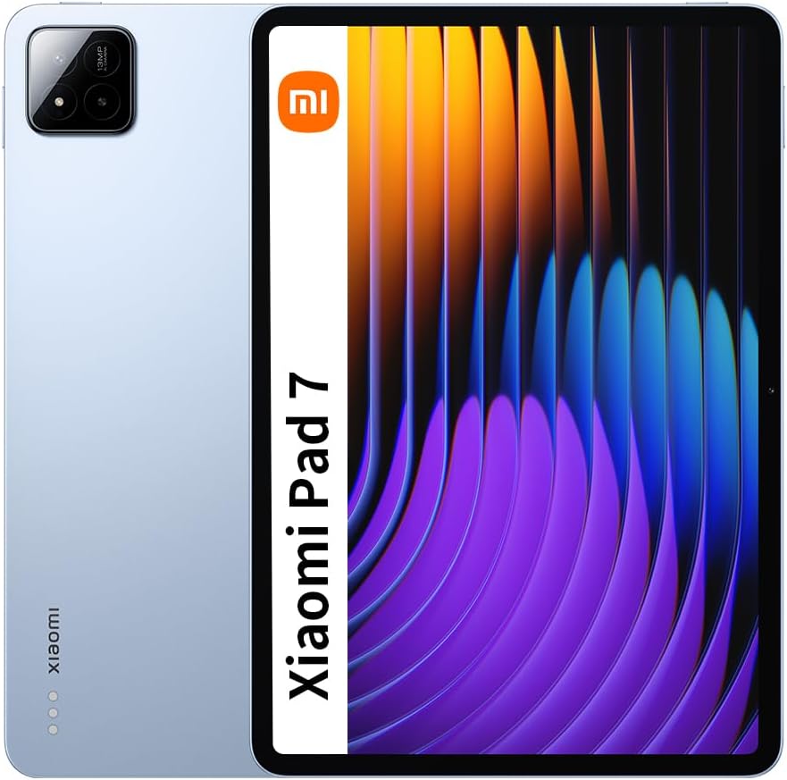 Xiaomi Pad 7 8 Go RAM, 128 Go ROM 4 haut-parleurs, WiFi, batterie de 8850 mAh, Snapdragon 7+ Gen 3, bleu, sans chargeur