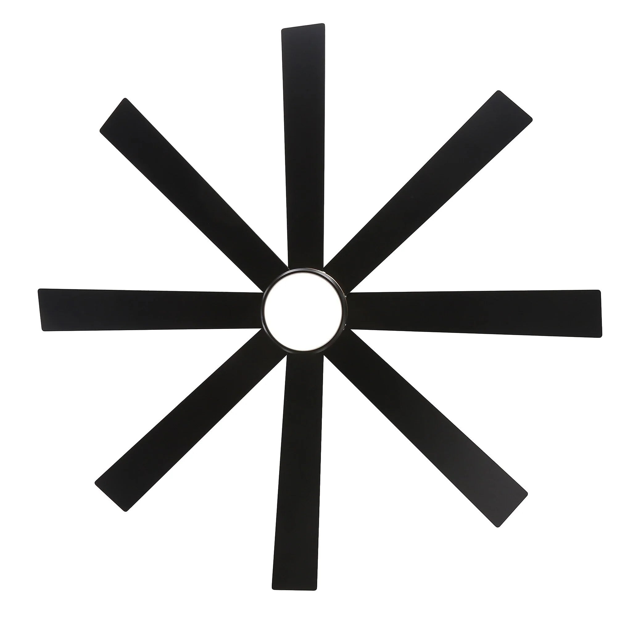 65 Inch 8-Blade Black LED Ceiling Fan with Light and Remote