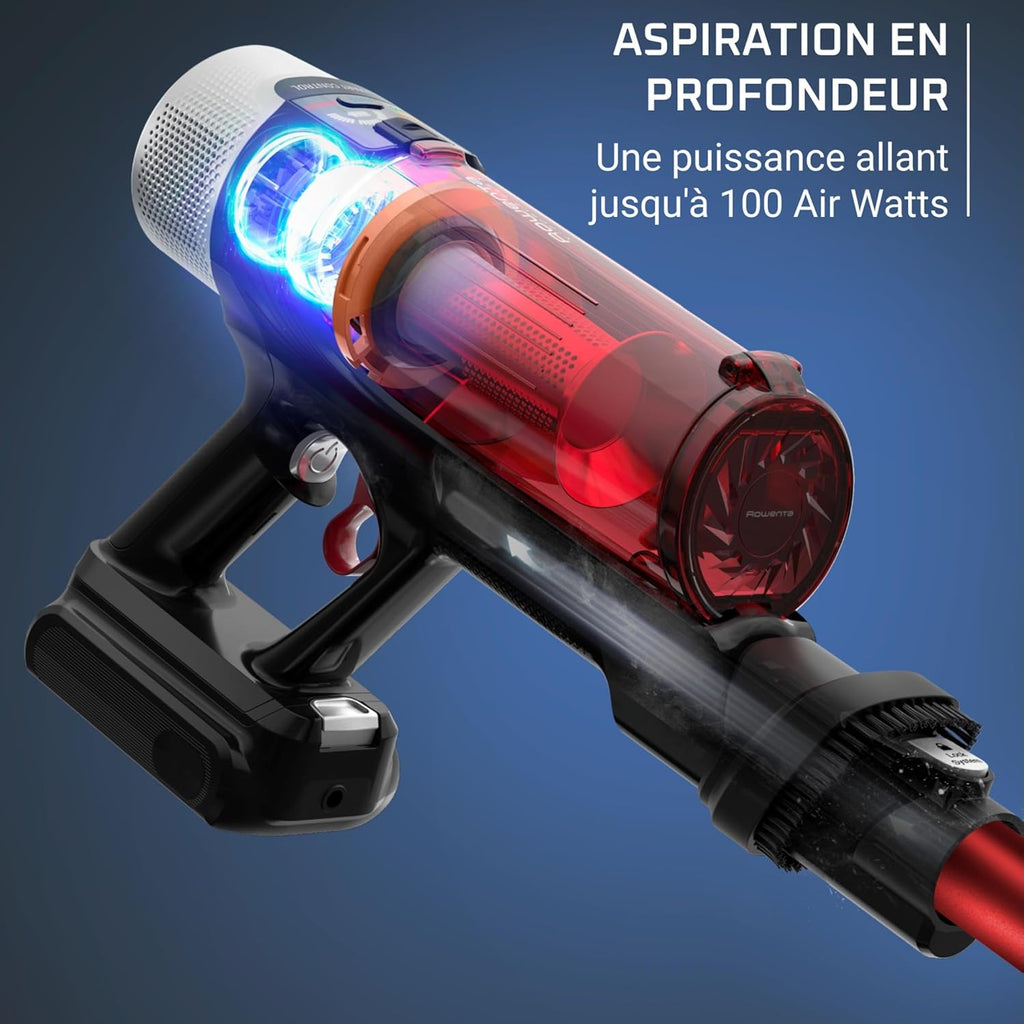 Rowenta X-Force Flex9.60, Aspirateur balai sans fil multifonction, Performant avec 100AW, Autonomie 45 minutes, Ultra léger, Tube Flex, RH2099WO