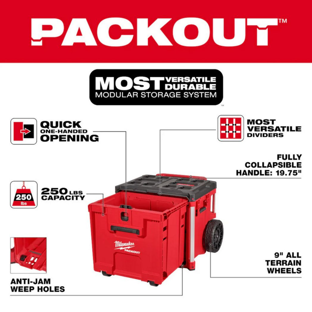 Milwaukee 48-22-8420- Boîte à outils à roulettes PACKOUT™