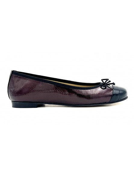 Ballerine Folie's Noelia / Vernis Bordeaux - Noir