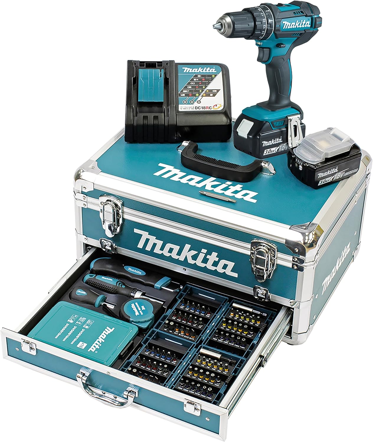 Perceuse à percussion 18V LXT (2x3,0 Ah) avec accessoires -  DHP482RFX9