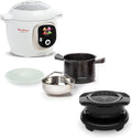 Moulinex Cookeo Multicuiseur intelligent,Capacité 6 L,Haute pression,Ecran intuitif,Guide de cuisson pas à pas+Moulinex Extra Crisp Couvercle Cookeo,Recettes croustillantes,4 programmes automatiques