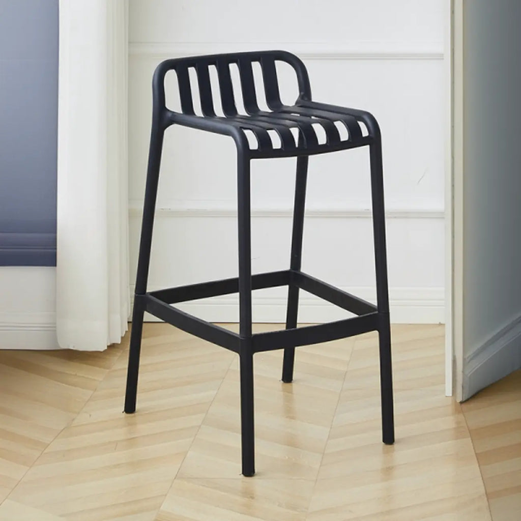 Minimalist Plastic Counter Bar Stool Outdoor Indoor