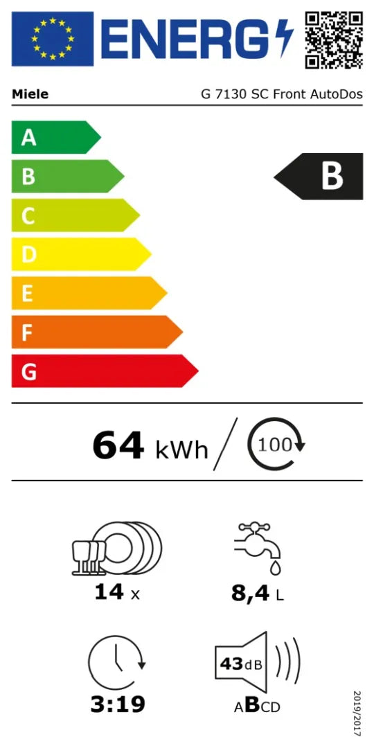 Lave-vaisselle 60 cm MIELE G7130SCFRONTINOX