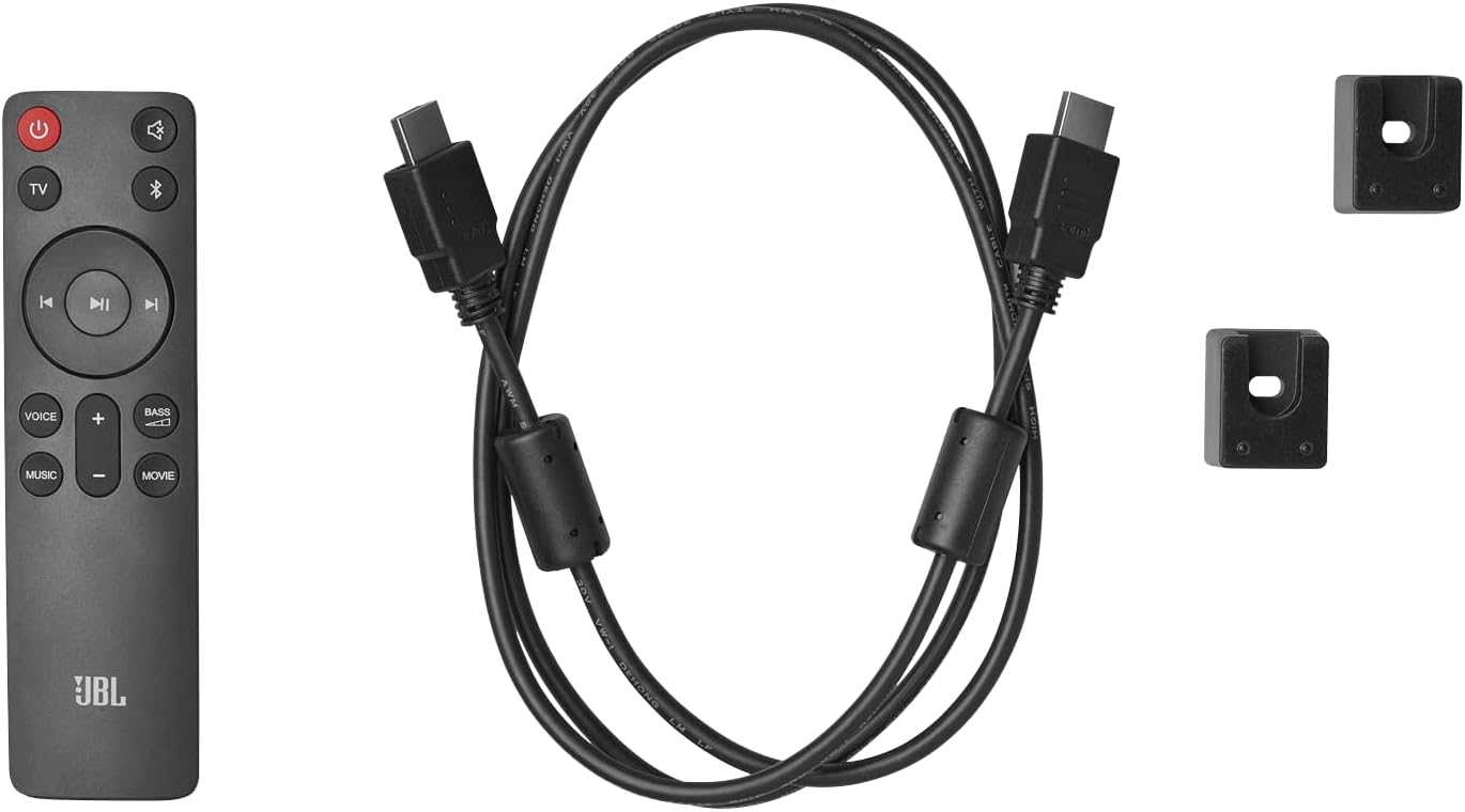 JBL Cinema SB 550, Barre de son 3.1 canaux avec caisson de basses sans fil, connexion HDMI ARC, Dolby Audio, musique sans fil en streaming, Bluetooth intégré, design compact, 250 W, en noir