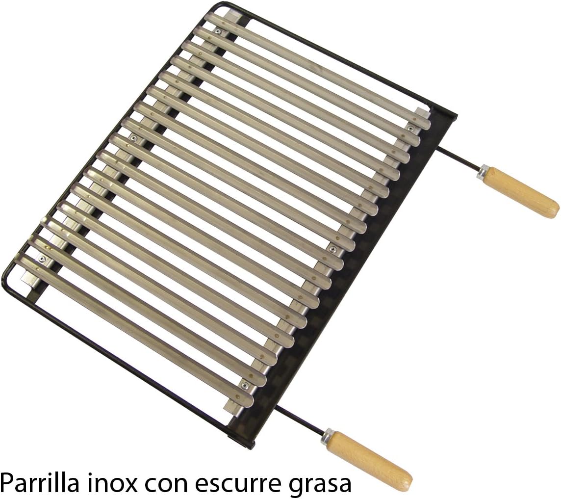 Imex El Zorro 71514 Bac avec Plaque en INOX pour Barbecue 72 x 40 x 33 cm