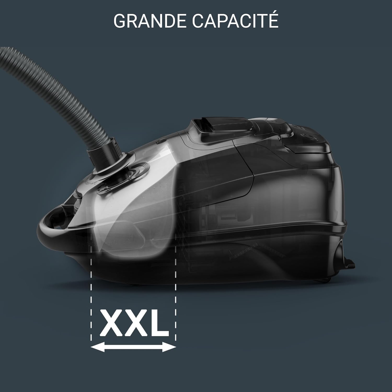 Rowenta Silence Force Effitech Aspirateur avec Sac, Basse Conso, Silencieux 57 DB(A), Filtration Haute efficacité, Rayon d'action 12 m, 4,5L RO7474EA, Rouge Tanin