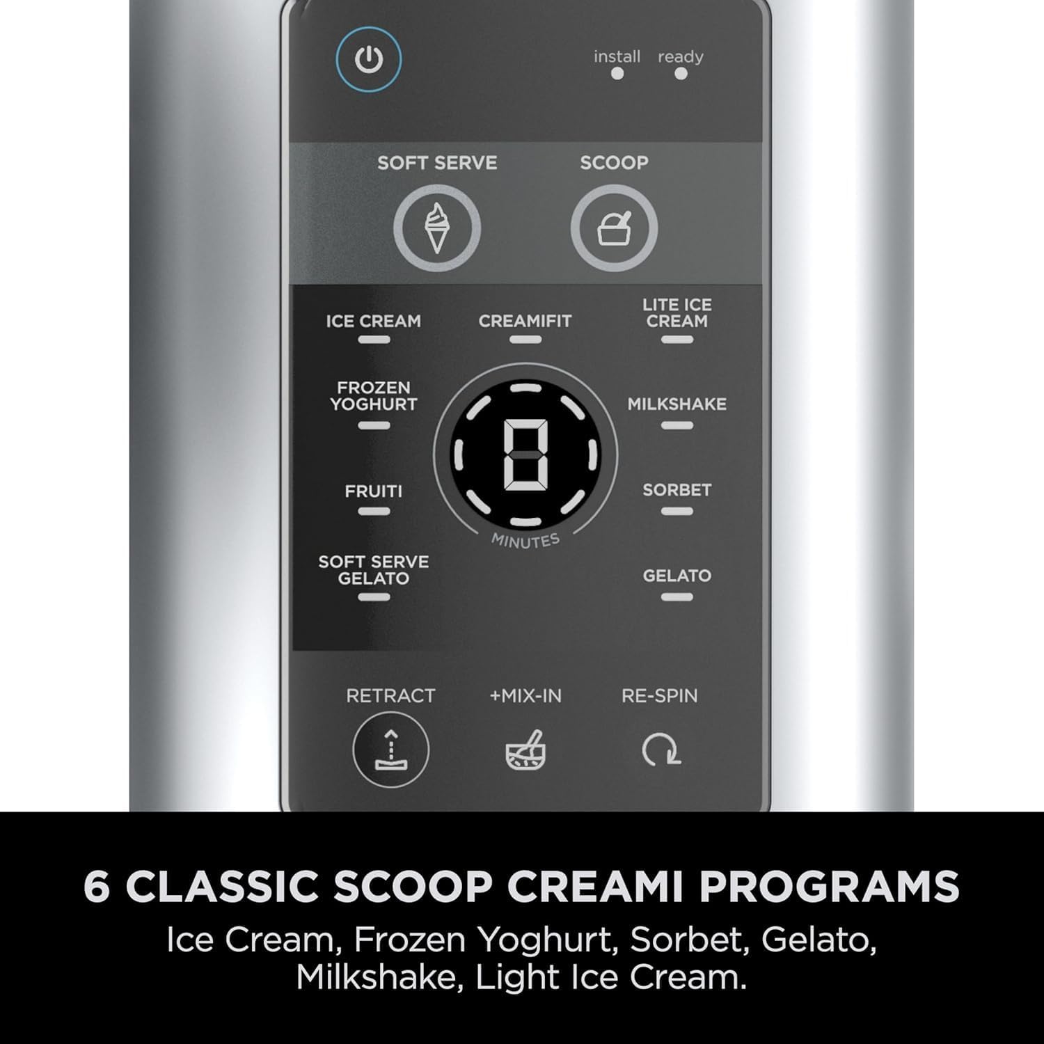 Ninja CREAMi NC701UK Swirl Machine à crème glacée avec 2 bacs 13 fonctions pour faire de la crème glacée, du gelato, du sorbet, des milkshakes et plus encore, option de mélange, argent platine
