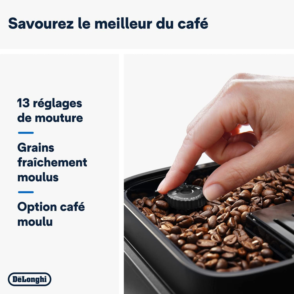 Magnifica Evo Machine a Café Grain ECAM292.81.B, Machine Expresso et Cappucino, 1.8L, 1450W, Noir